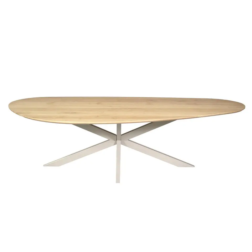 StarFurn - Eiken eettafel Cloud organisch 280 cm - poot zand - naturel
