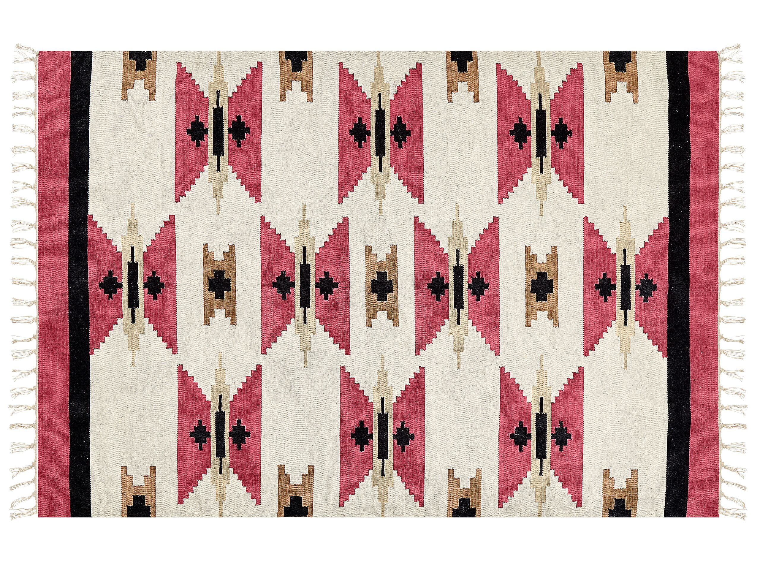 Dywan bawełniany kilim 160 x 230 cm wielokolorowy