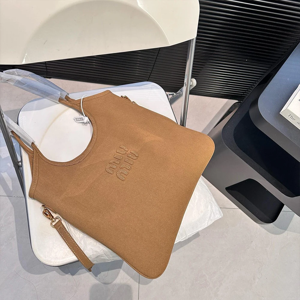Miumiu lvy suede leather bag