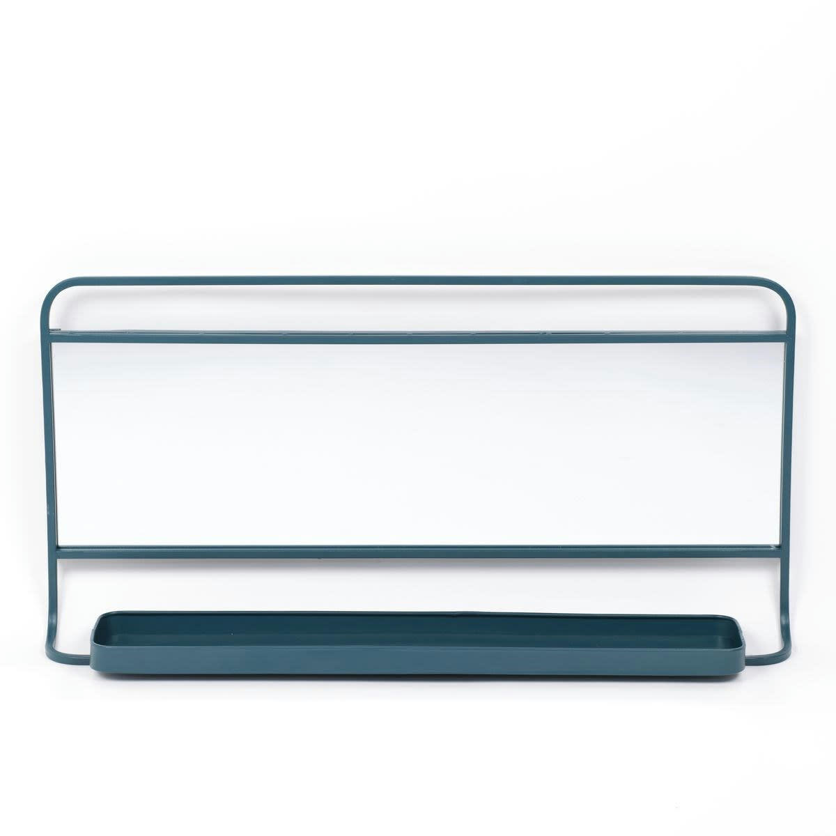 COZY - Grand miroir mural en métal bleu