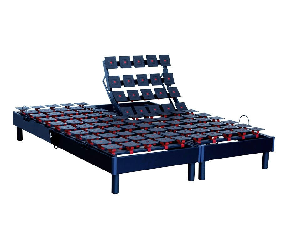 RELAX SOM PLOT ANTHRACITE - Sommiers relaxation electrique français 2x80x200