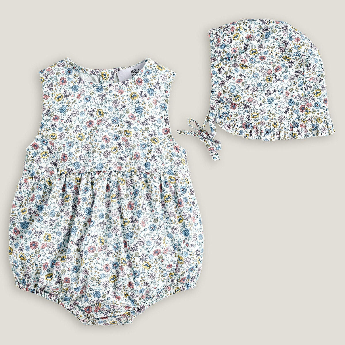 Ensemble 2 pièces barboteuse et bonnet béguin