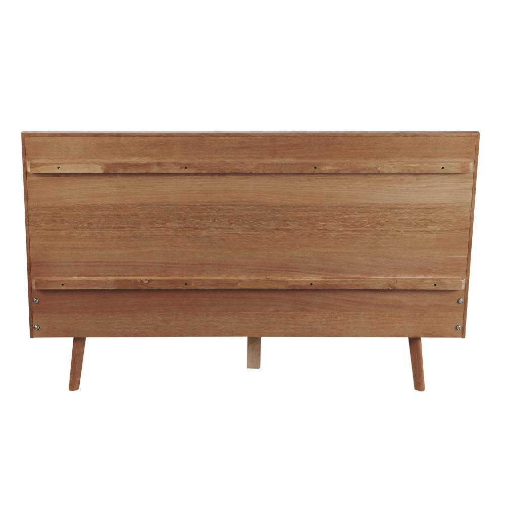 Portobello - Lit vintage 140x190 en bois de chêne