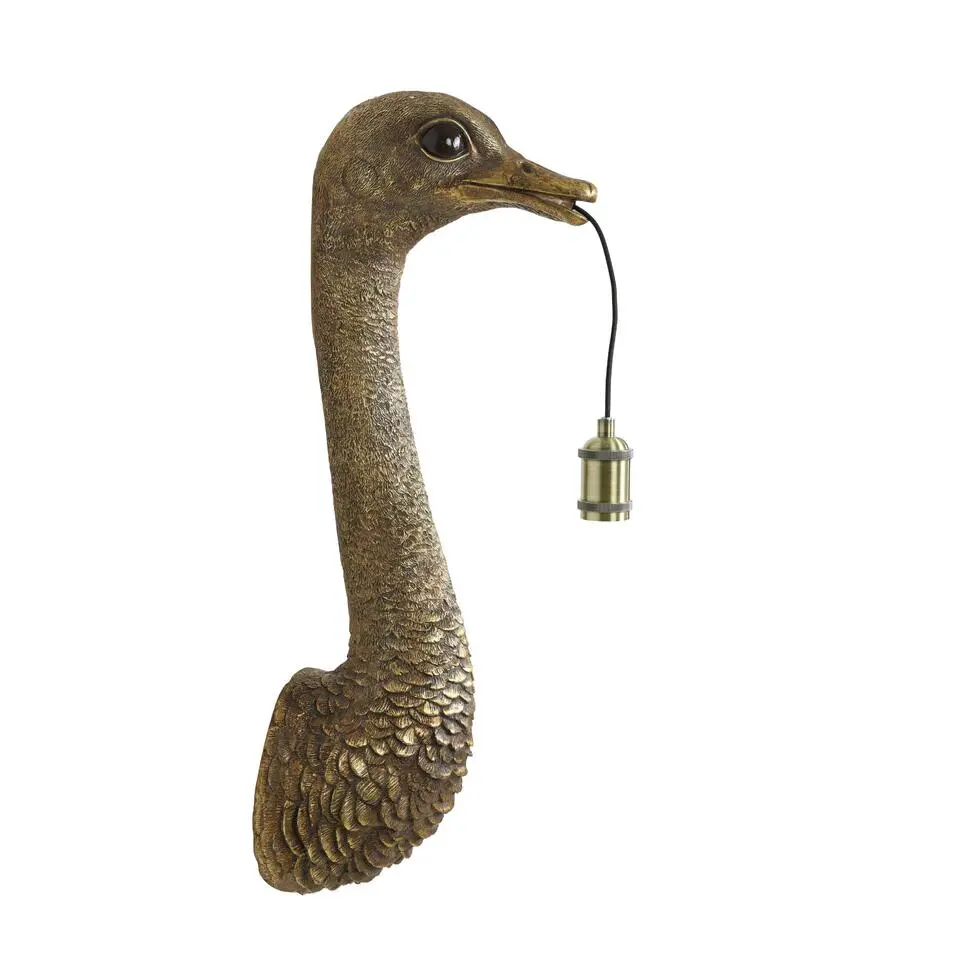 Wandlamp Ostrich - Brons - 25x19x72cm