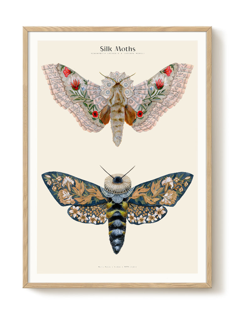Matos - W. Morris inspired - Silk Moths No.3 - PSTR studio Kunst Poster