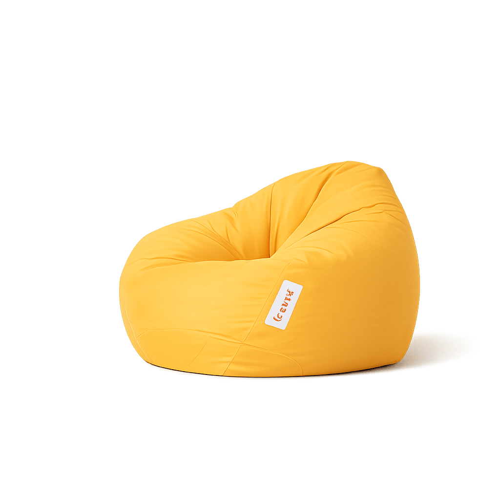 Pouf poire XXL extérieur jaune ARTA
