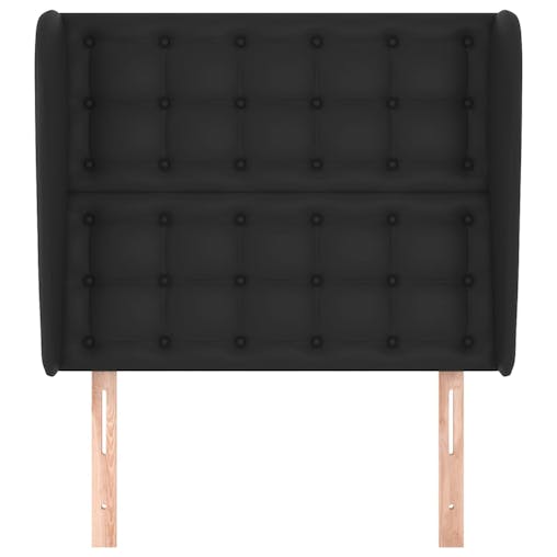 NNEVL Headboard with Ears Black 83x23x118/128 cm Faux Leather