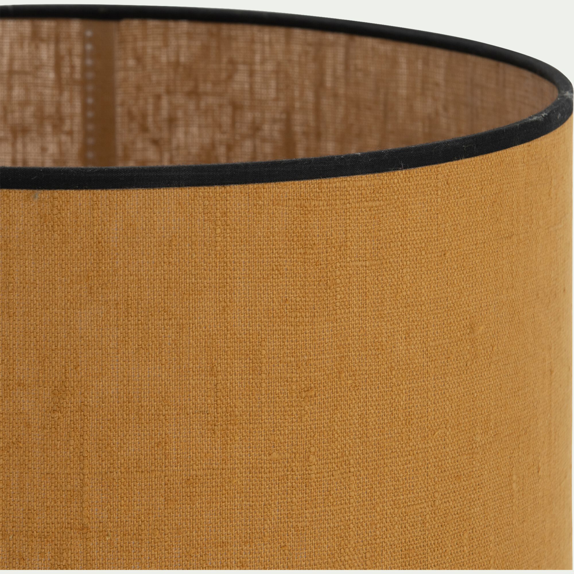 ADRIA - Abat-jour cylindrique en lin D32cm - jaune miel