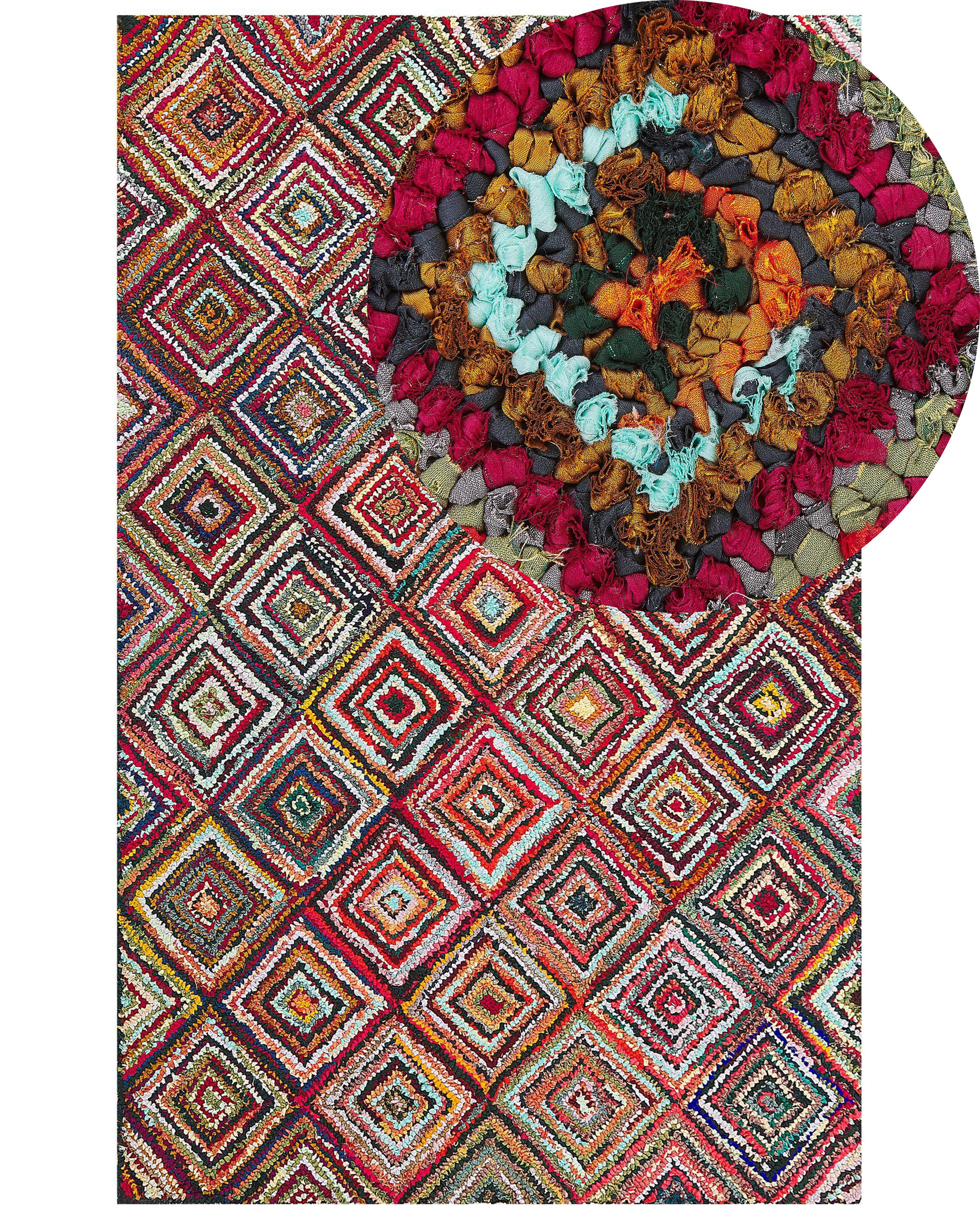 Rug KAISERI Multicolour 140 x 200 cm Cotton
