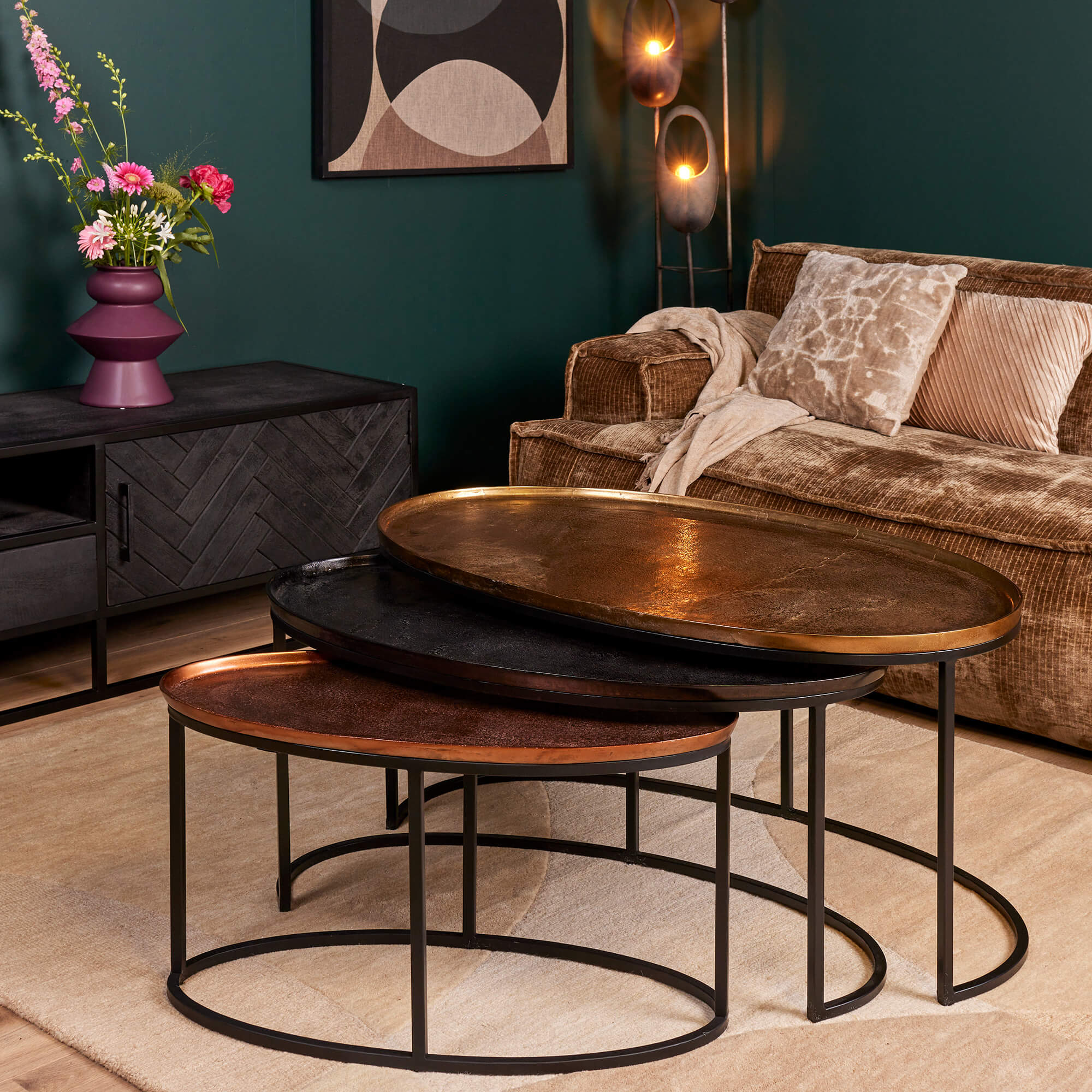 Starfurn salontafel Raley - brons - 60x100x50cm