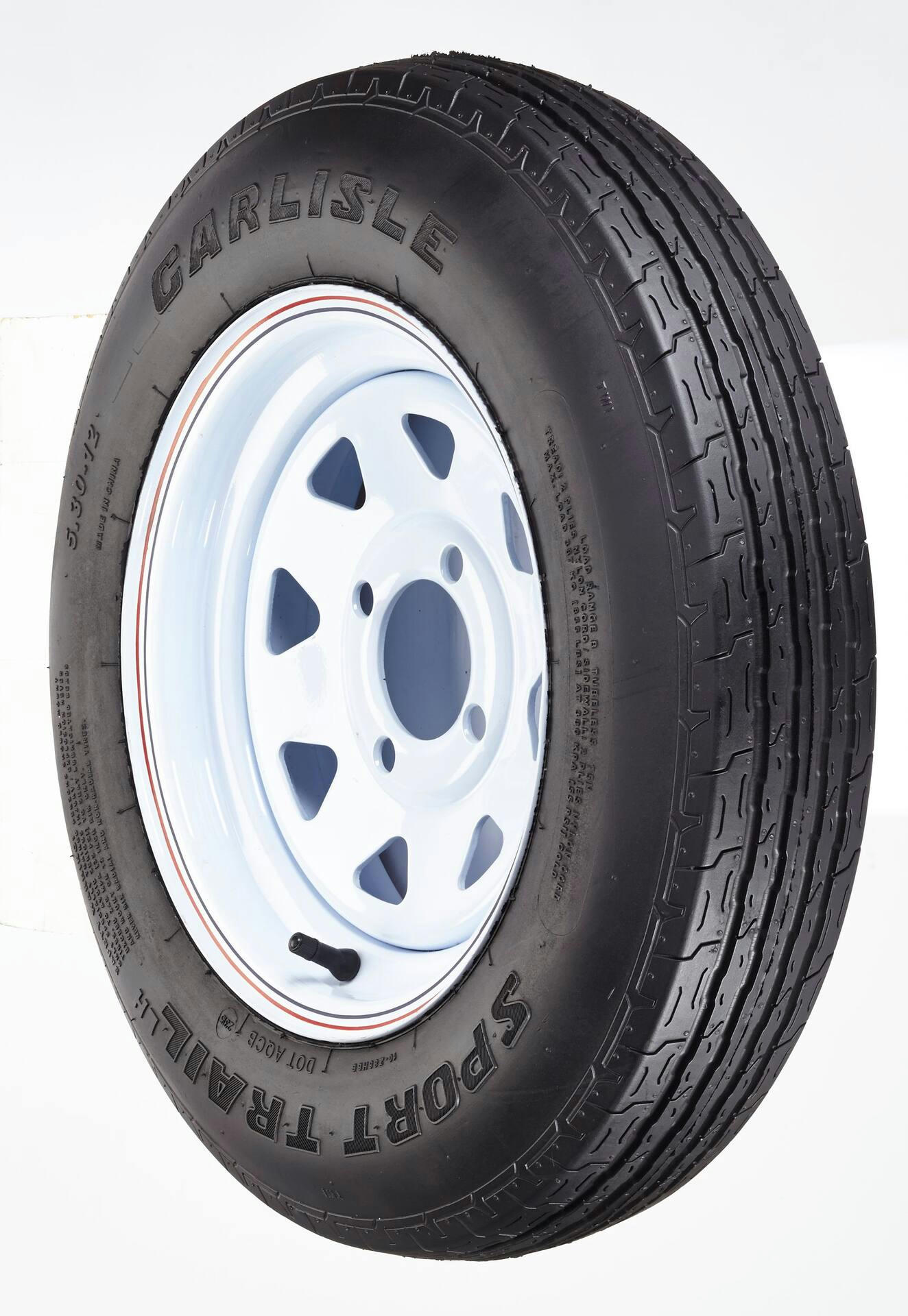 Carlisle Sport Trail LH Trailer Tire Assembly, 530X12-B4