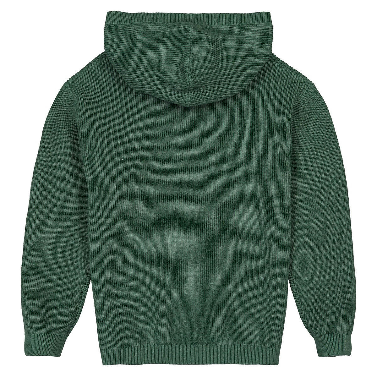 Pull à capuche avec badges, fine maille