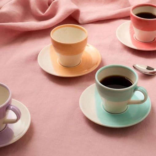 Royal Doulton 1815 Bright 4 Piece Espresso & Saucer Set | 110ml Mixed