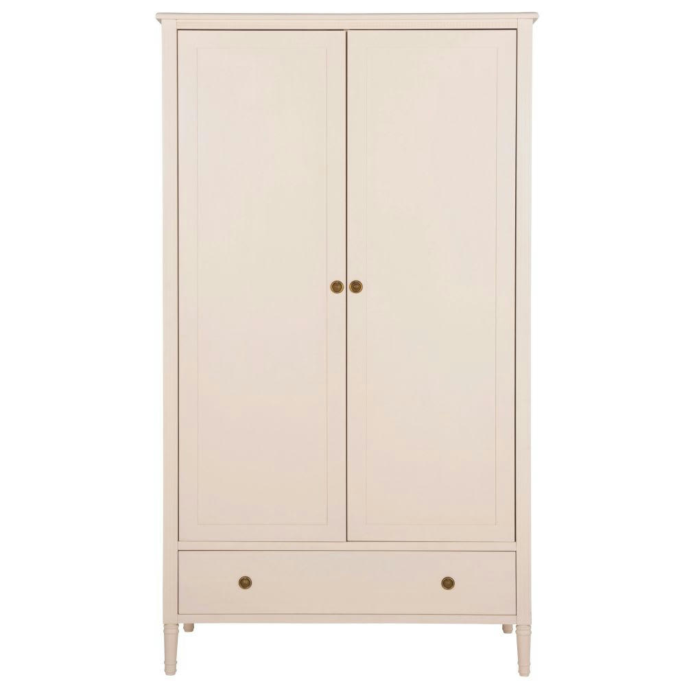 Milie - Dressing 2 portes 2 tiroirs beige rosé