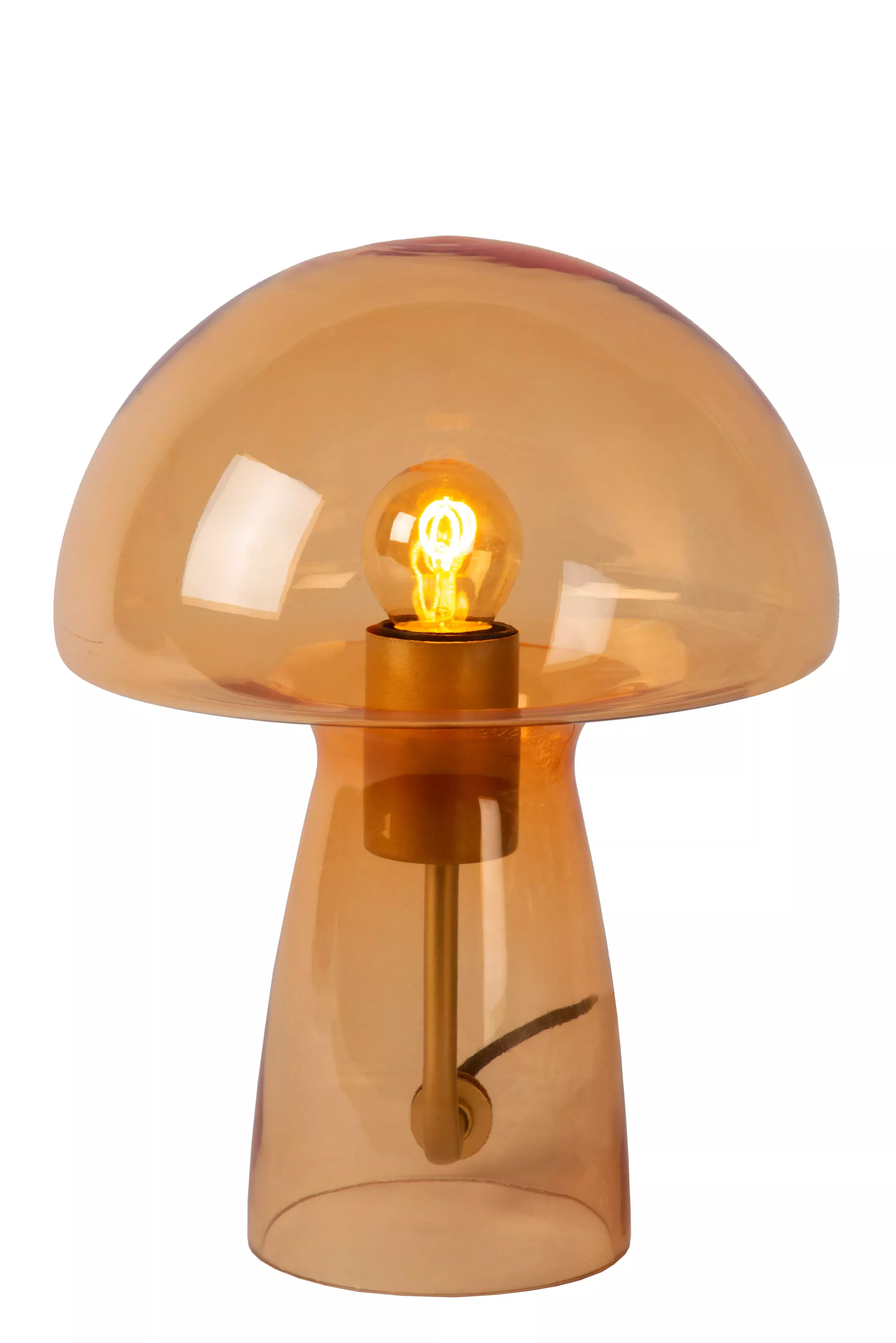 Lampa stołowabursztynowa Fungo 1xE27x60W wys:28cm Lucide