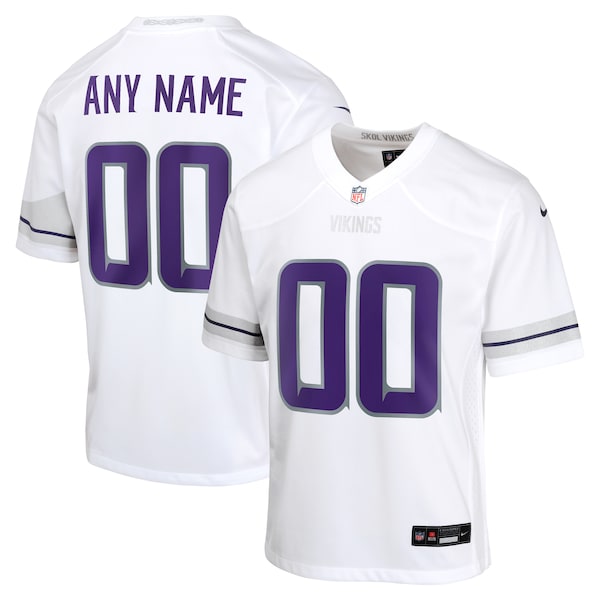 Minnesota Vikings Nike Youth Alternate Custom Game Jersey - White