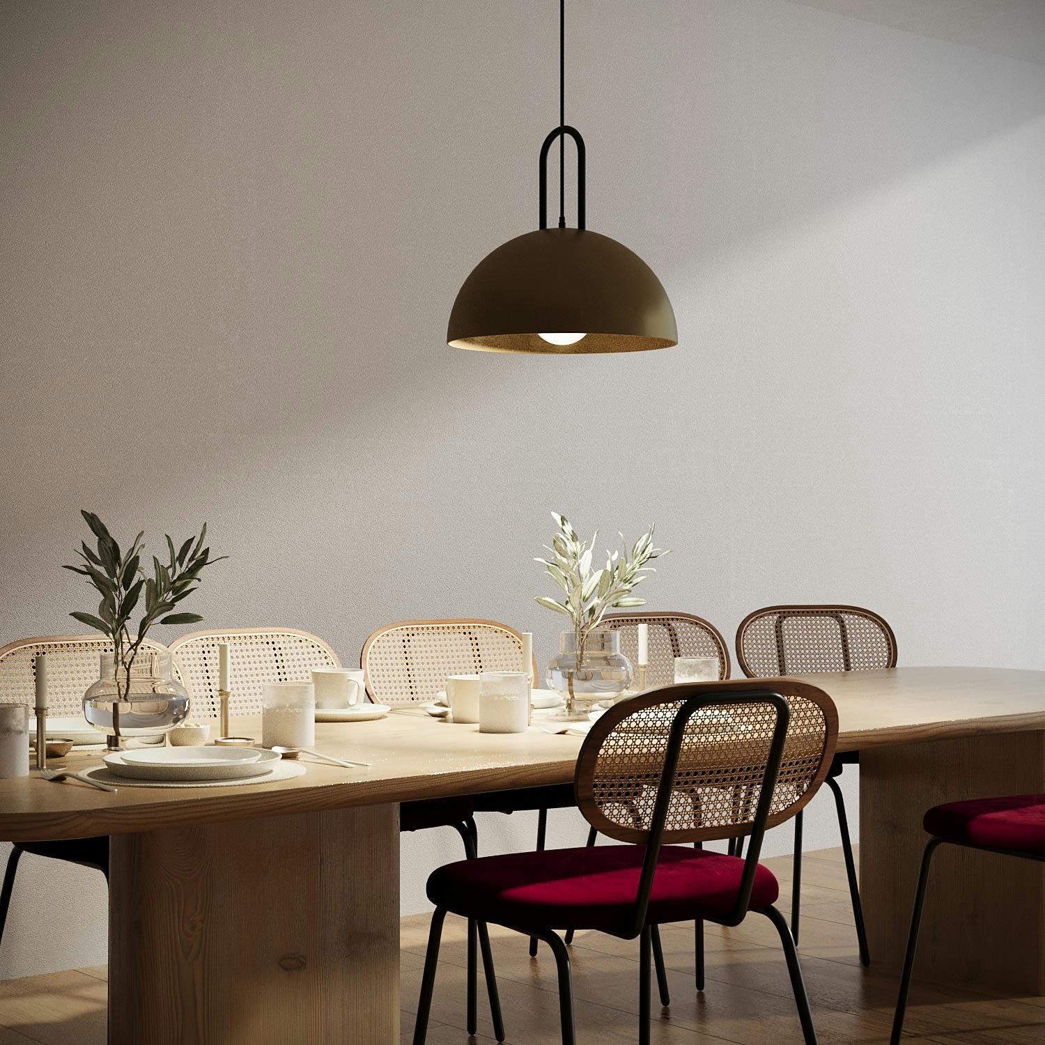 MARIVAUX - Luminaire suspension métal doré