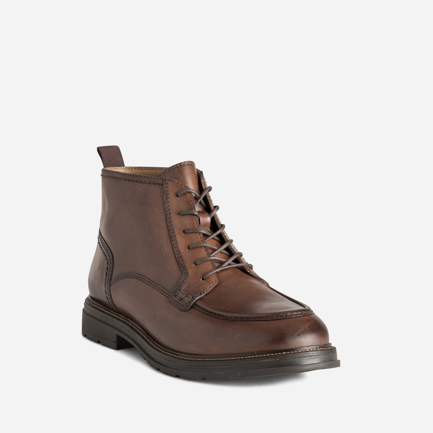 Boots à lacet marron cuir