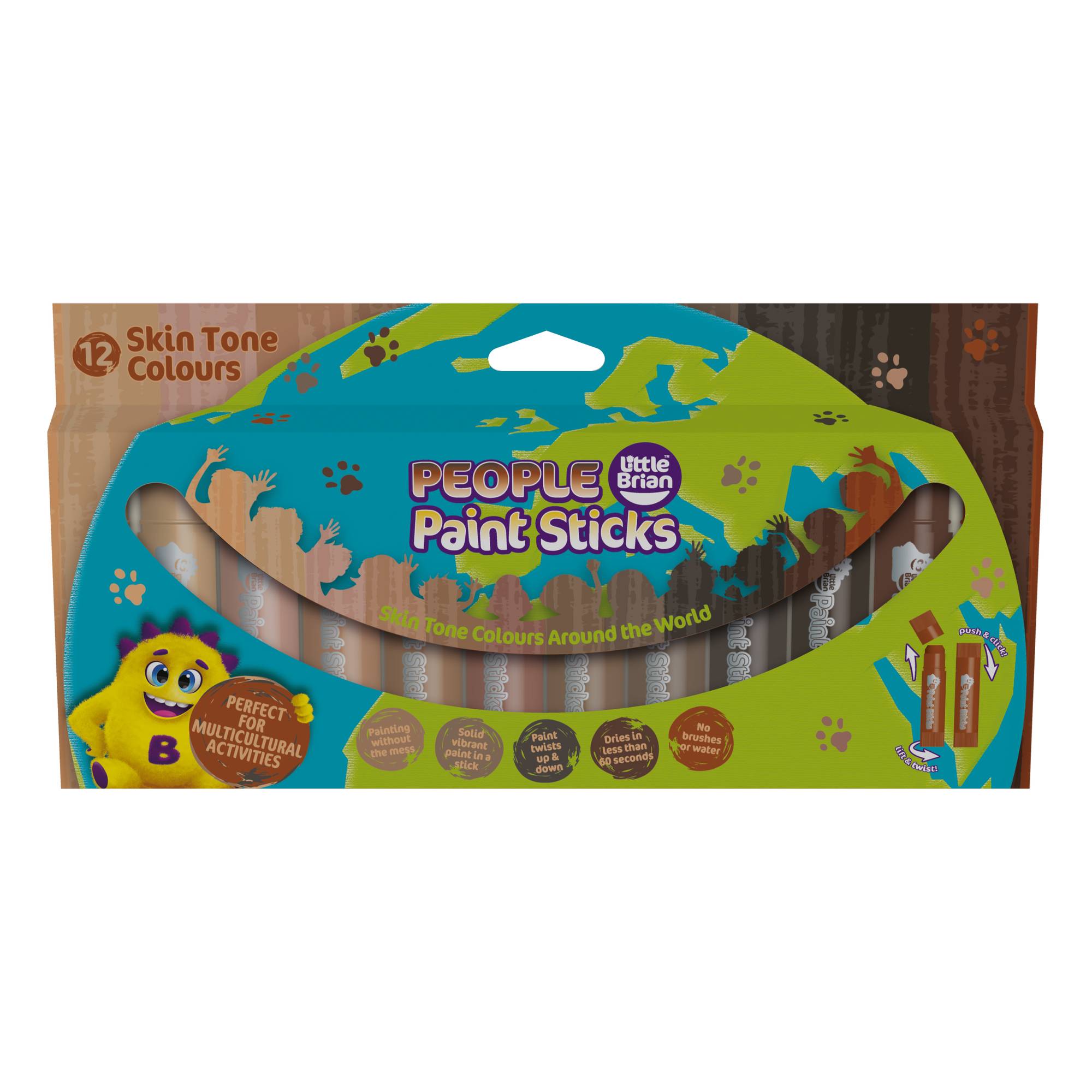 Little Brian People Paint Sticks 12 Pack