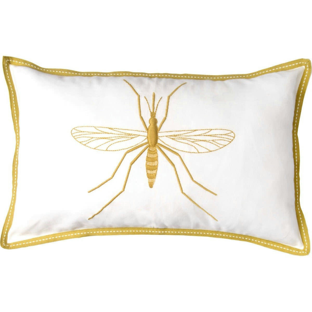 MOSQUITO - Housse de coussin coton  50x30 jaune zeste