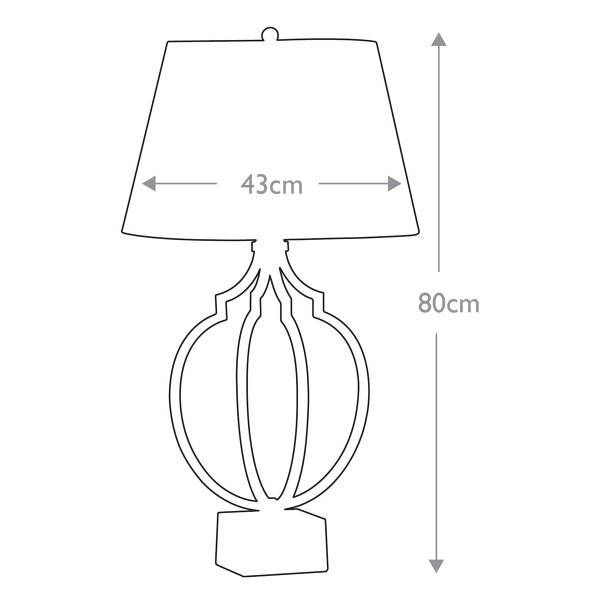 Lampa stołowa z abażurem srebrno-beżowa Grandeur 1xE27x60W wys:78,1cm Feiss