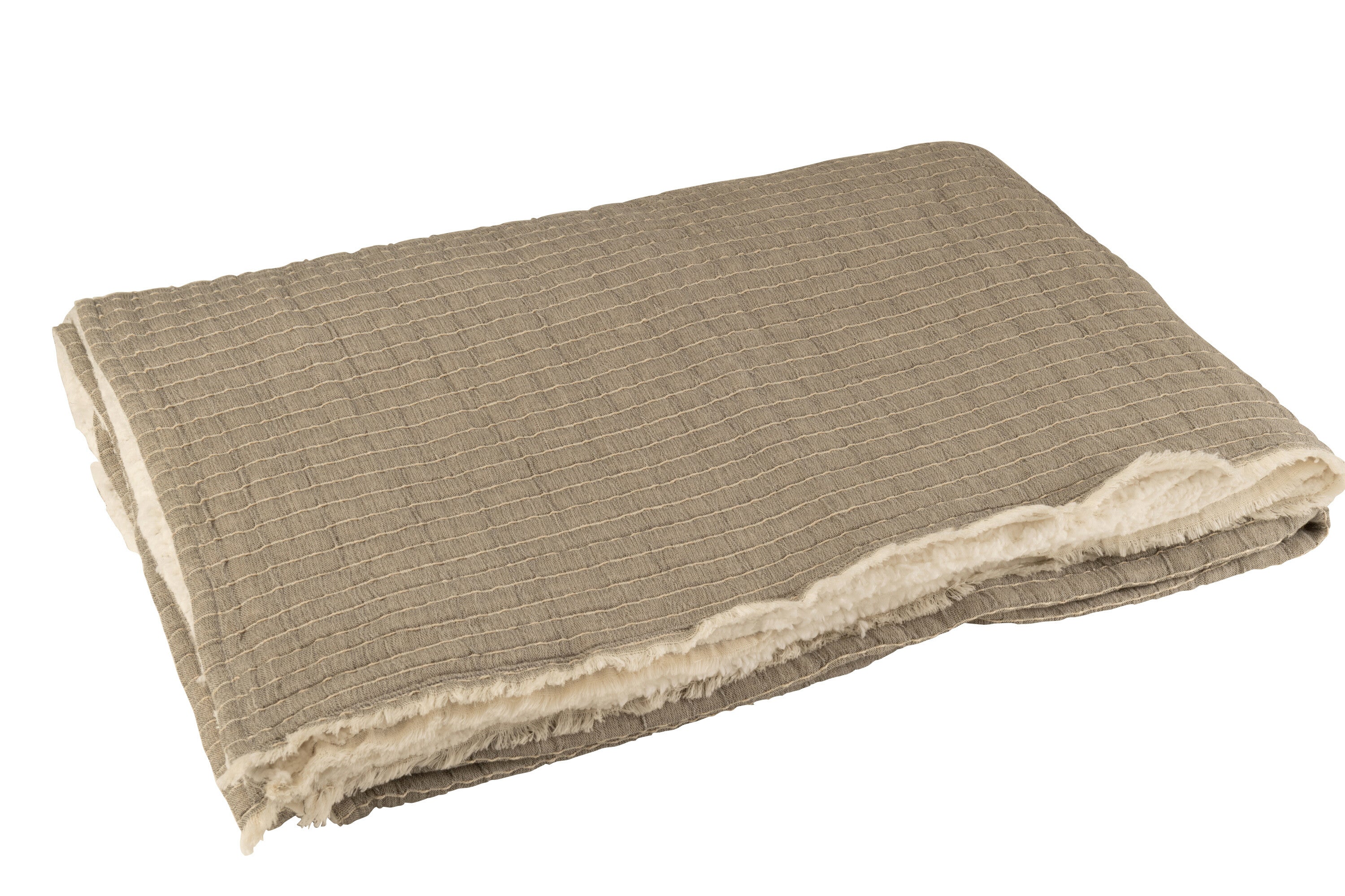 J-Line plaid Strepen Stiksel - katoen polyester - grijs