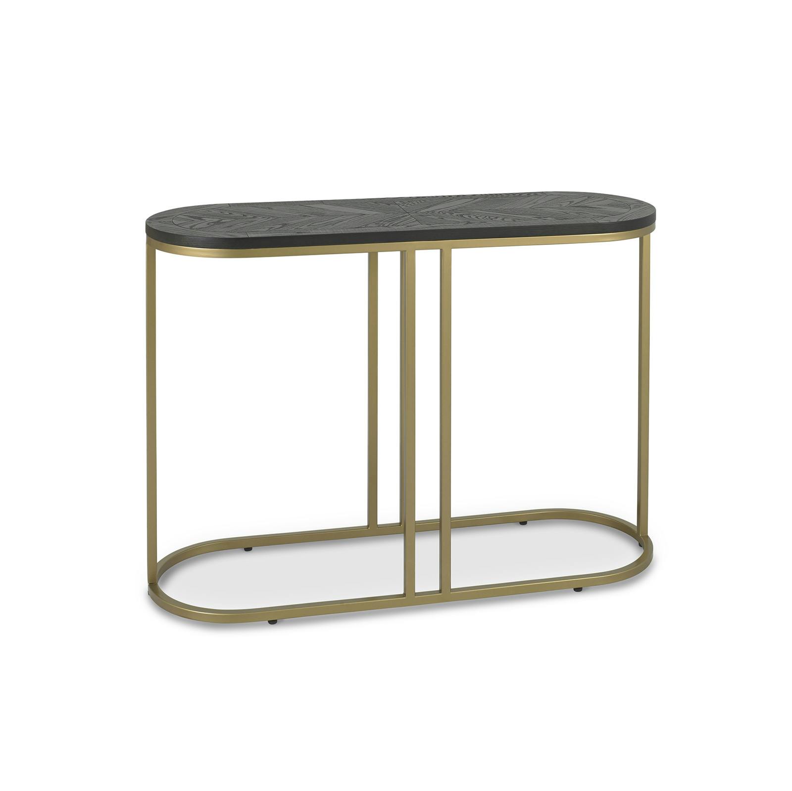 Console noire en marqueterie de bois VALLEY