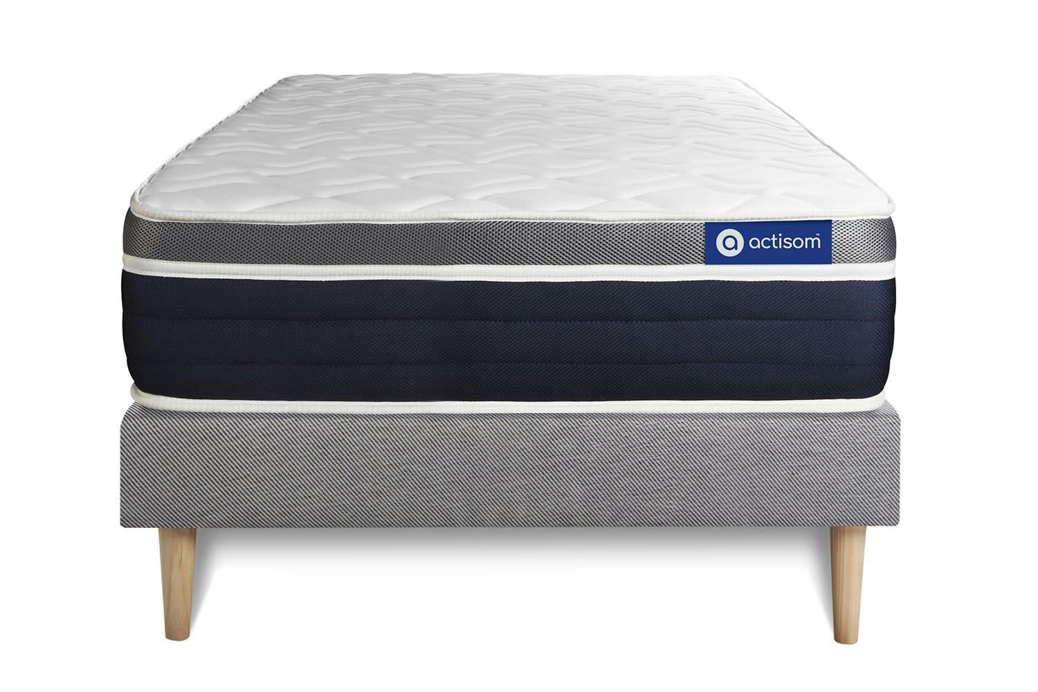 ACTILATEX CONFORT - Ensemble 80x190 cm sommier kit gris