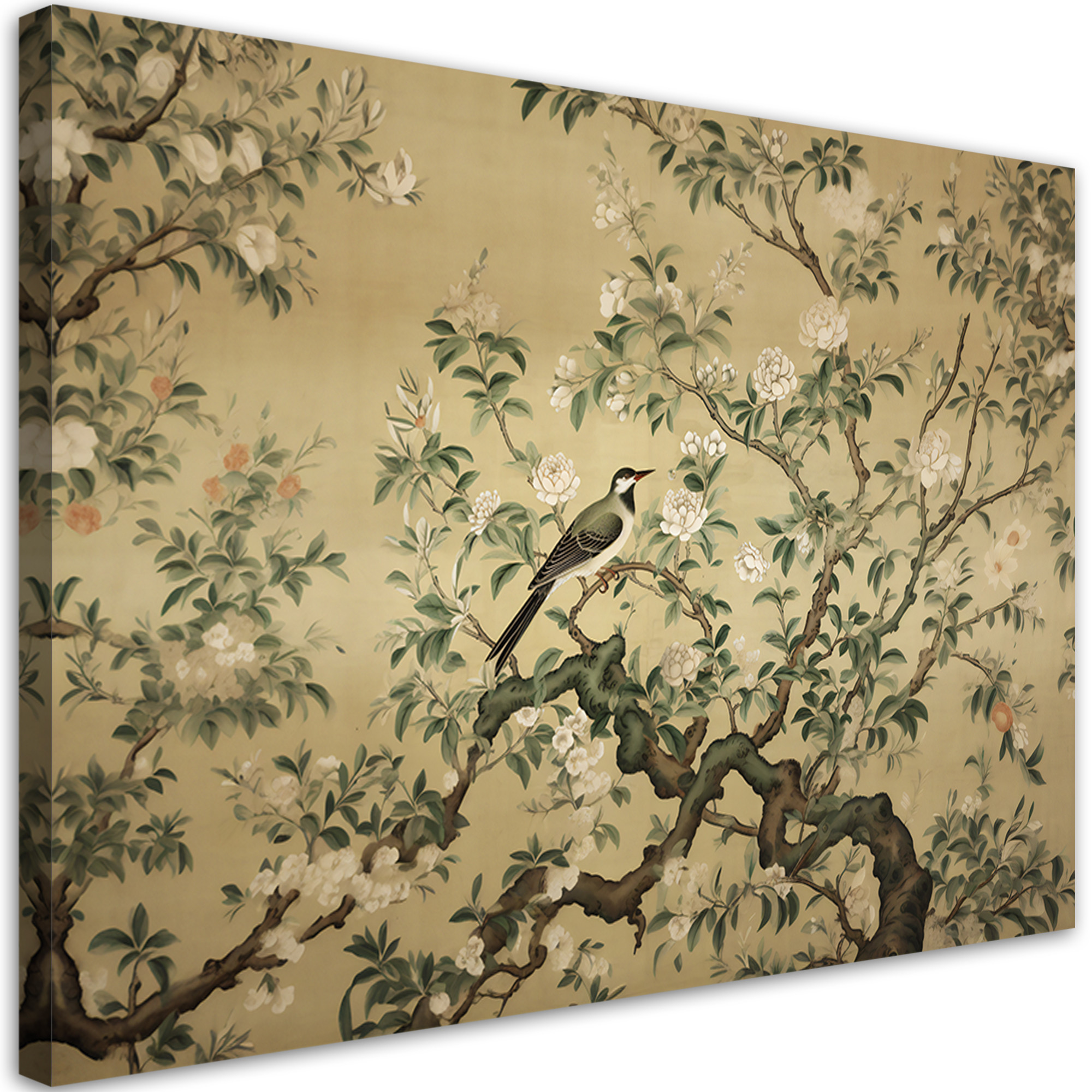 Feeby Obraz na płótnie, Ptak Abstrakcja Chinoiserie 60x40