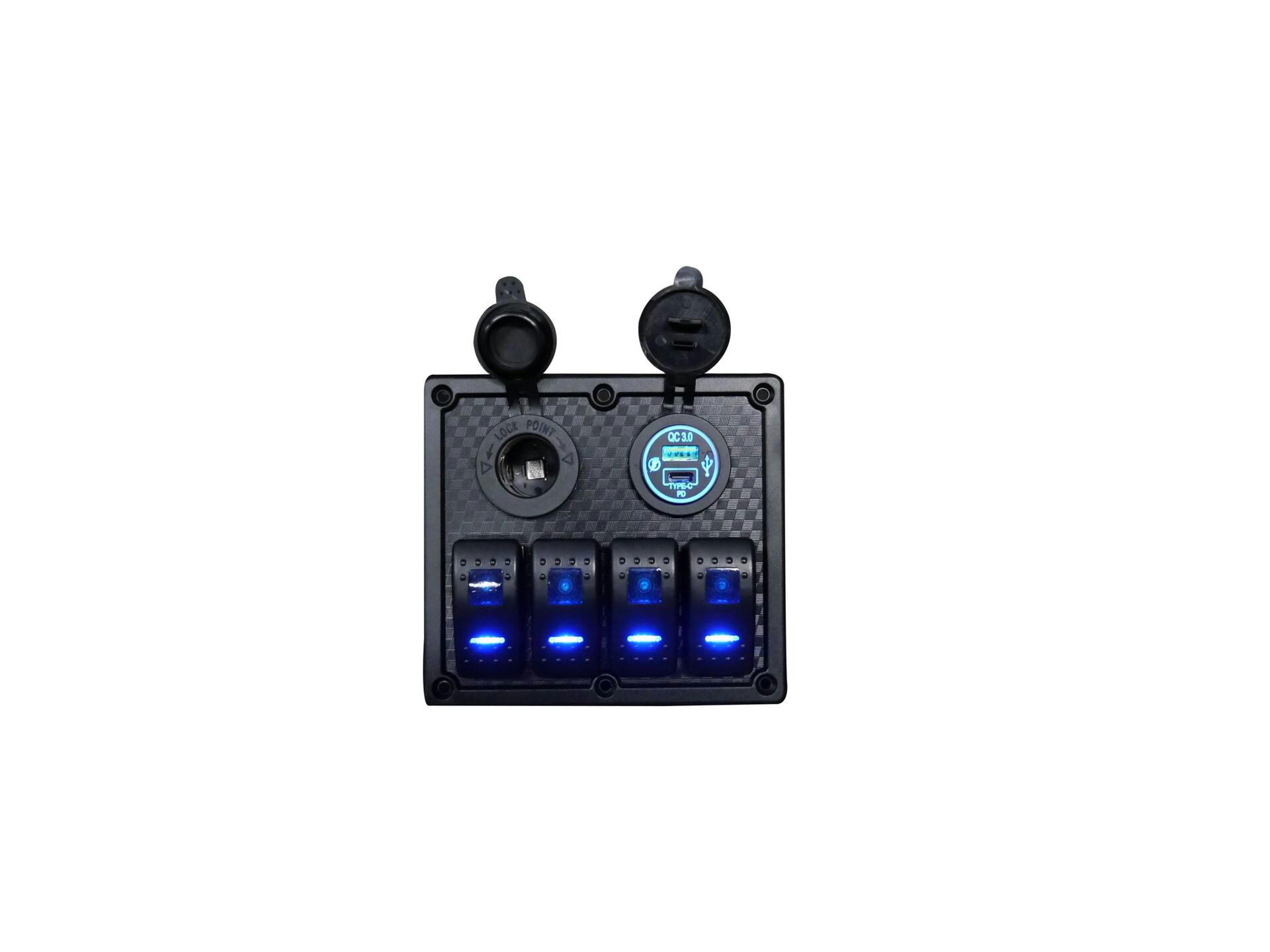 Hendo 240W Waterproof Rocker Switch Controller, Black