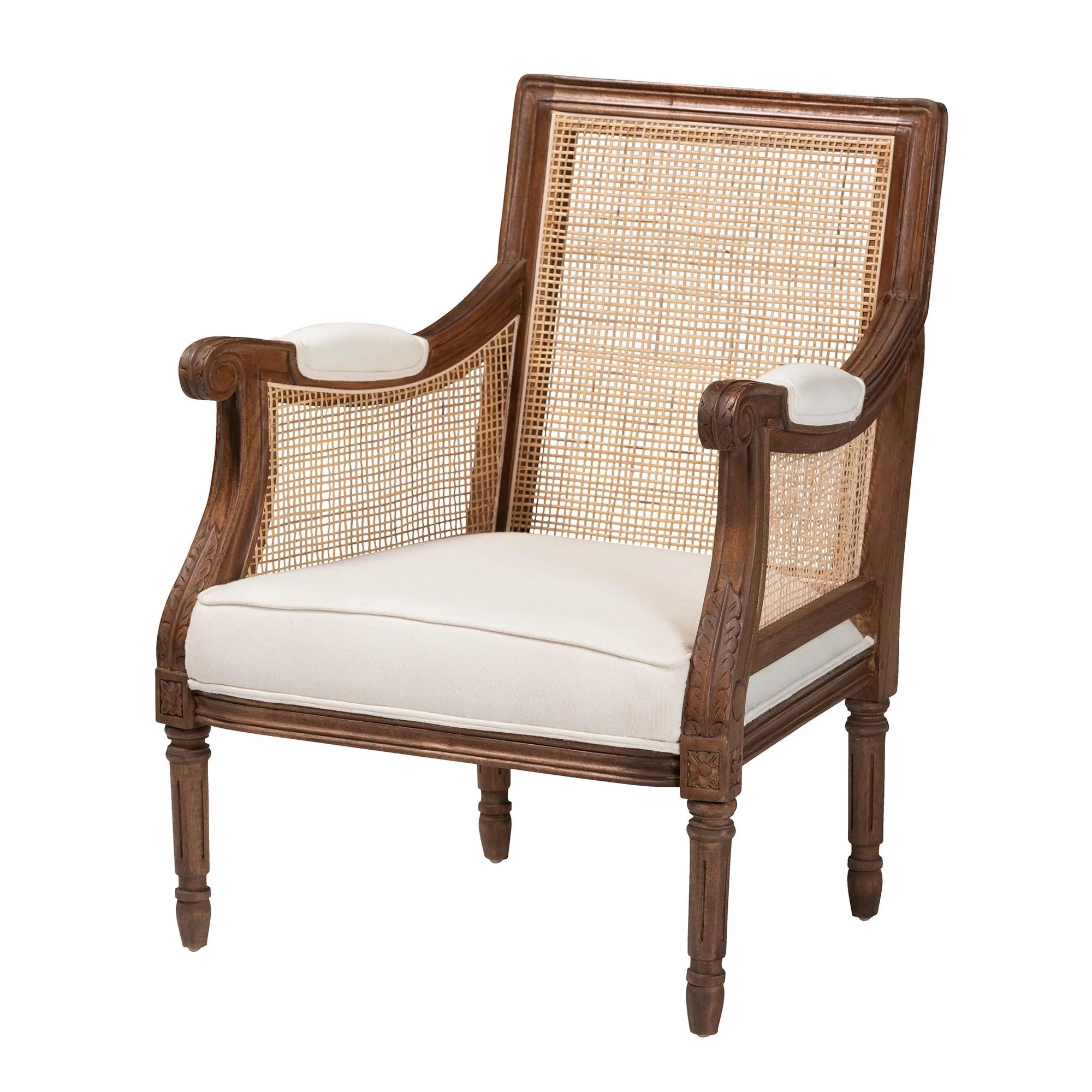 bali & pari Desmond Traditional French Wood Accent Chair