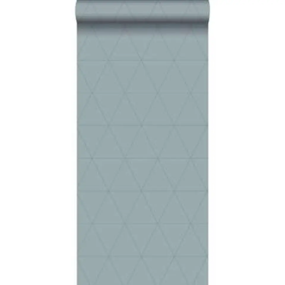 Origin behang - grafische driehoeken - blauw - 0.53 x 10.05 m