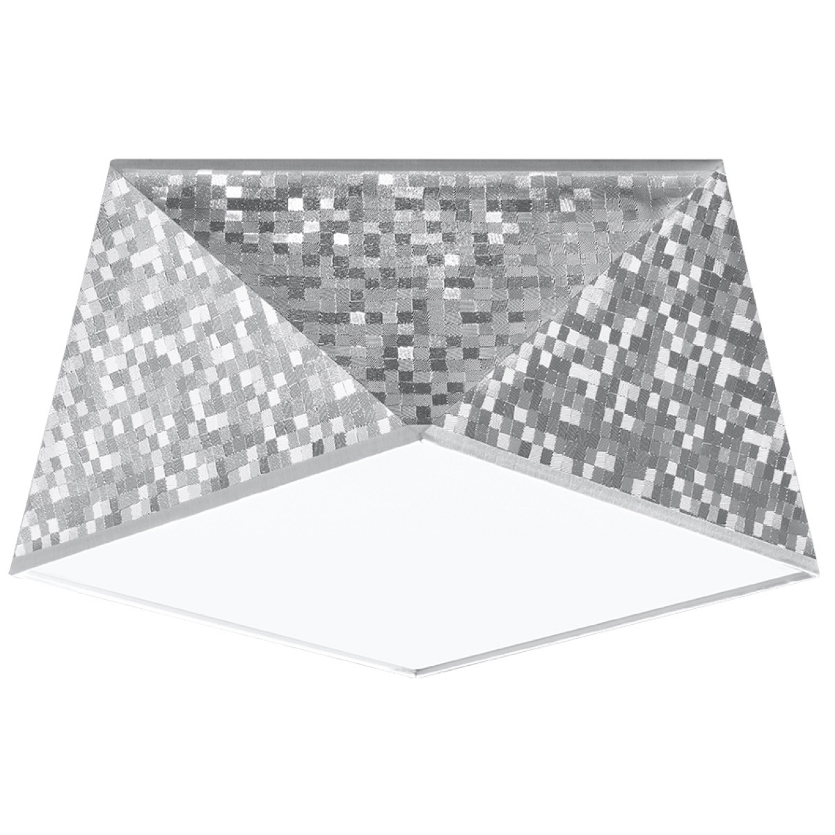Plafon TRIGON srebrny 1xE27x15W wym:15x30x30cm IP20 Pure Lume