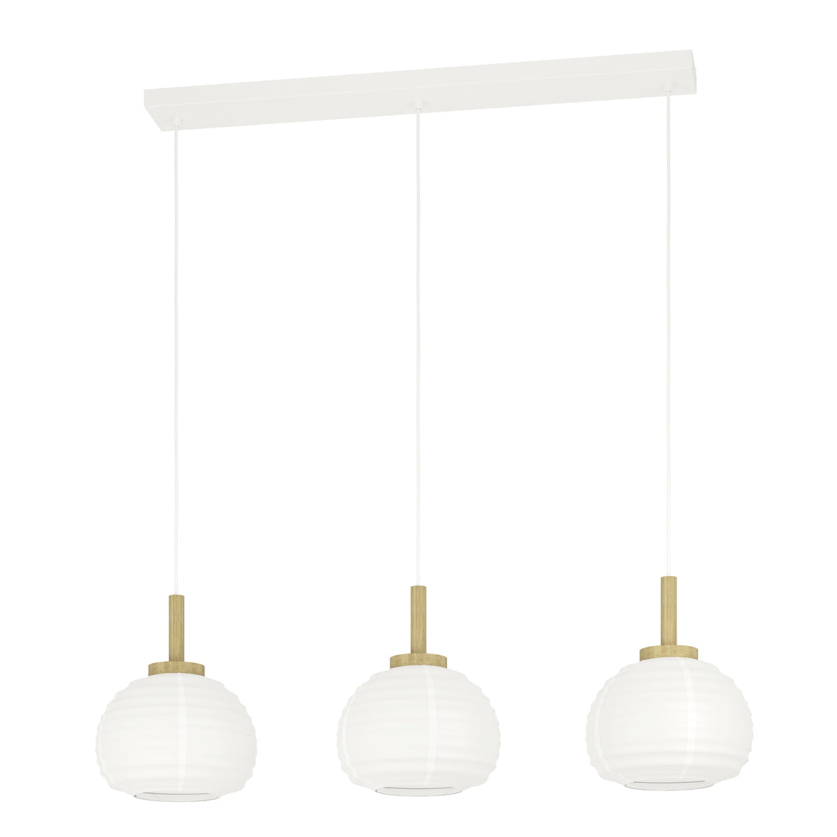 EGLO hanglamp Summerhill - e27 - hout/papier - wit/bruin