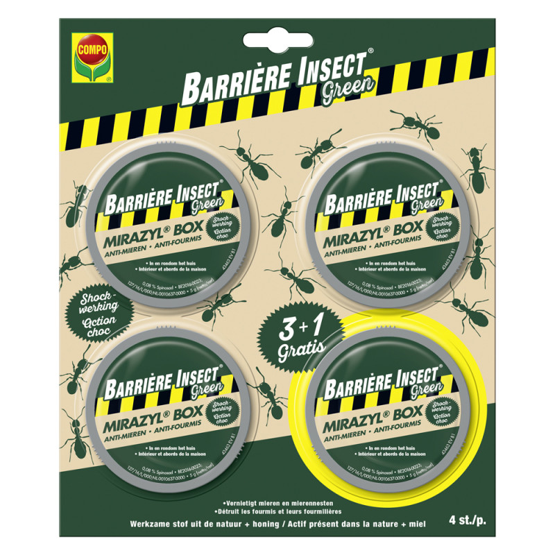 Boîte appât pour fourmis Mirazyl 3   1 pièce gratuite COMPO