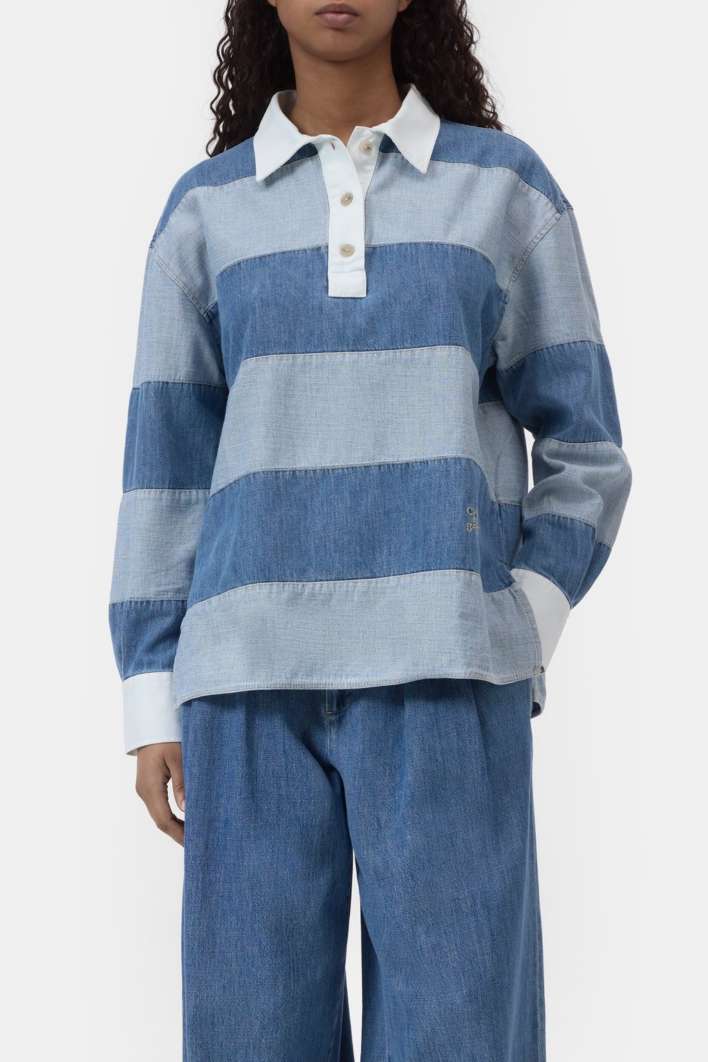Rugby-Shirt aus Denim