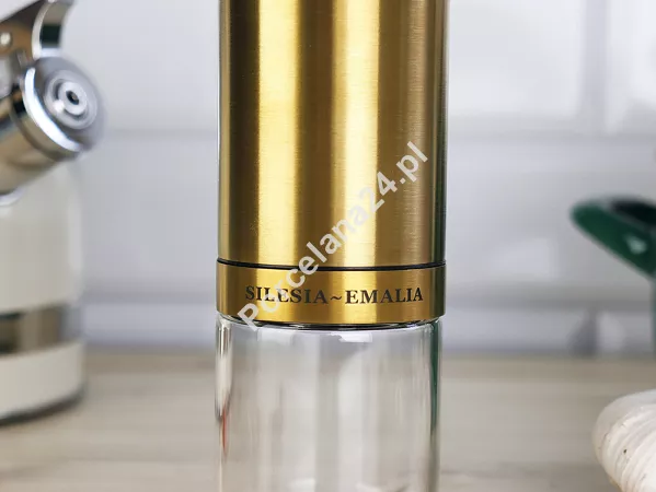 Młynek grawitacyjny do soli / pieprzu 19,5 cm Silesia Emalia - Złoty 6.MŁ.3179