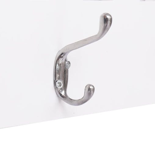 NNEVL Wall Mounted Coat Rack WELCOME White 74x29.5 cm