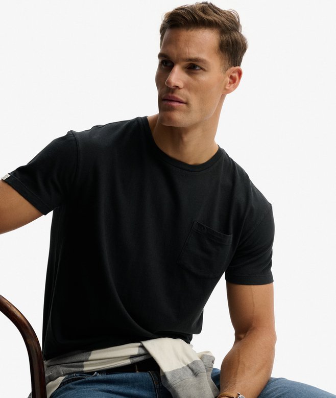 Classic Cotton Linen Pocket T-Shirt