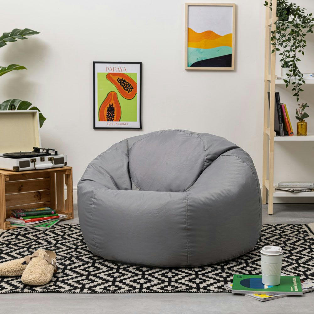 - Pouf extérieur gris clair