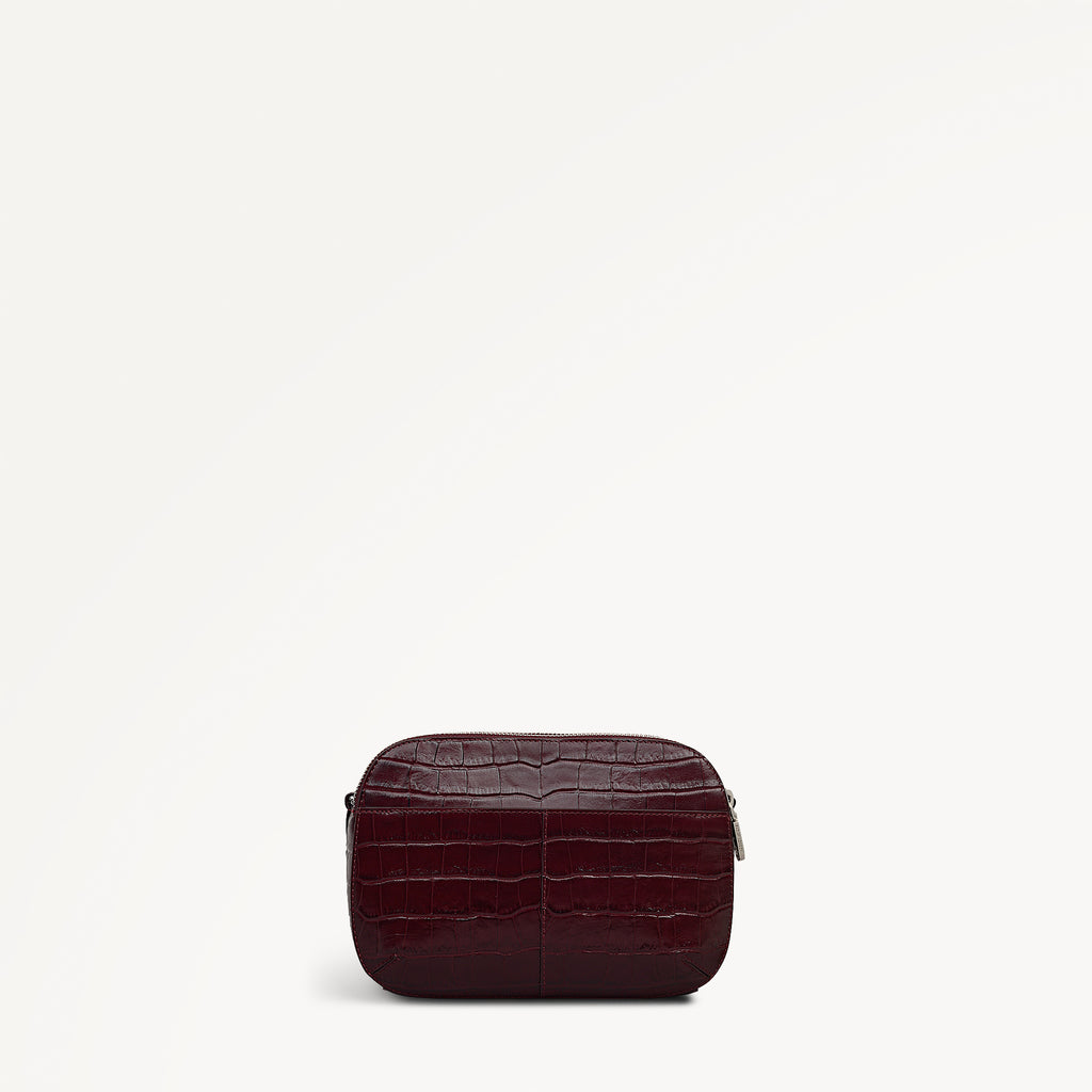 Dukes Place - Faux Croc - Medium Ziptop Cross Body Bag