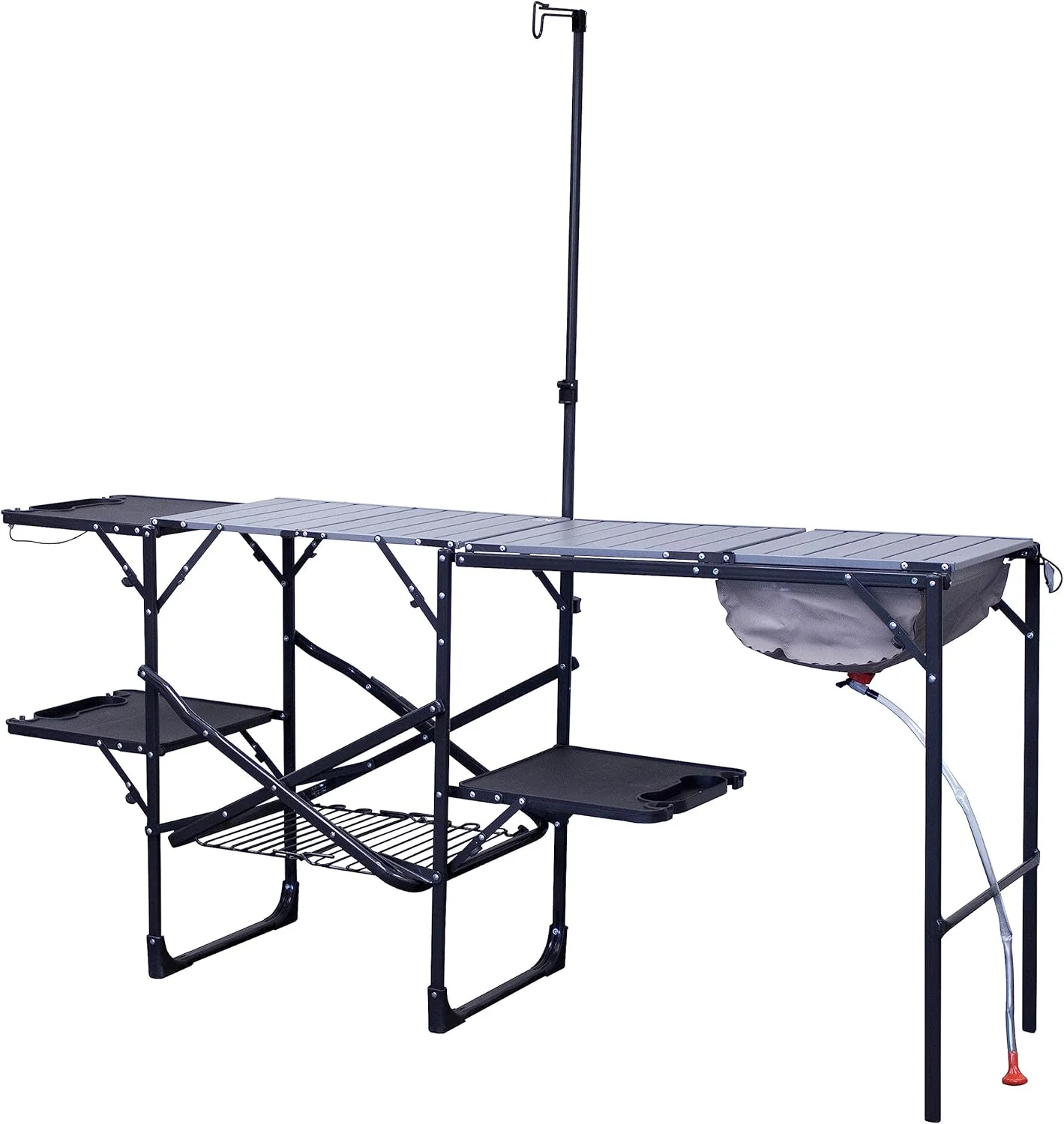 GCI OUTDOOR Master Cook Station | Portable Folding Kitchen Table with Soft Shell Sink, Heat Resistant Tabletop  Telescoping Lanter Pole, Perfect for Camping Trips