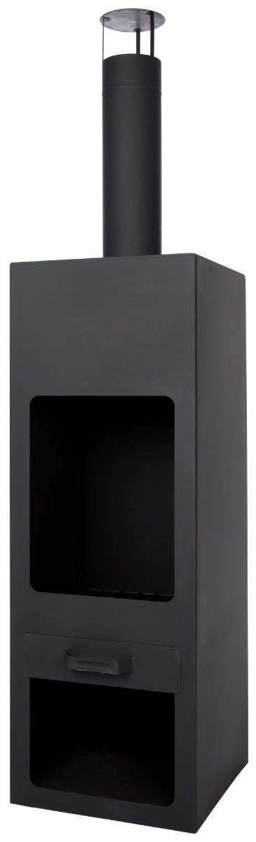 RedFire – Jersey XXL– Zwart - Staal – Vuurkorf – Tuinhaard - Stevig