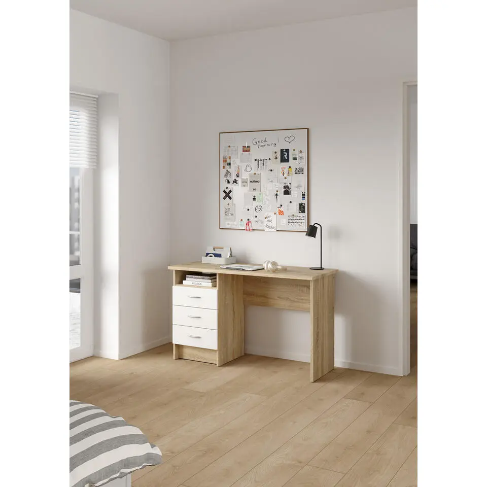 Bureau Wit/Naturel - 120x70x50cm - Function Plus