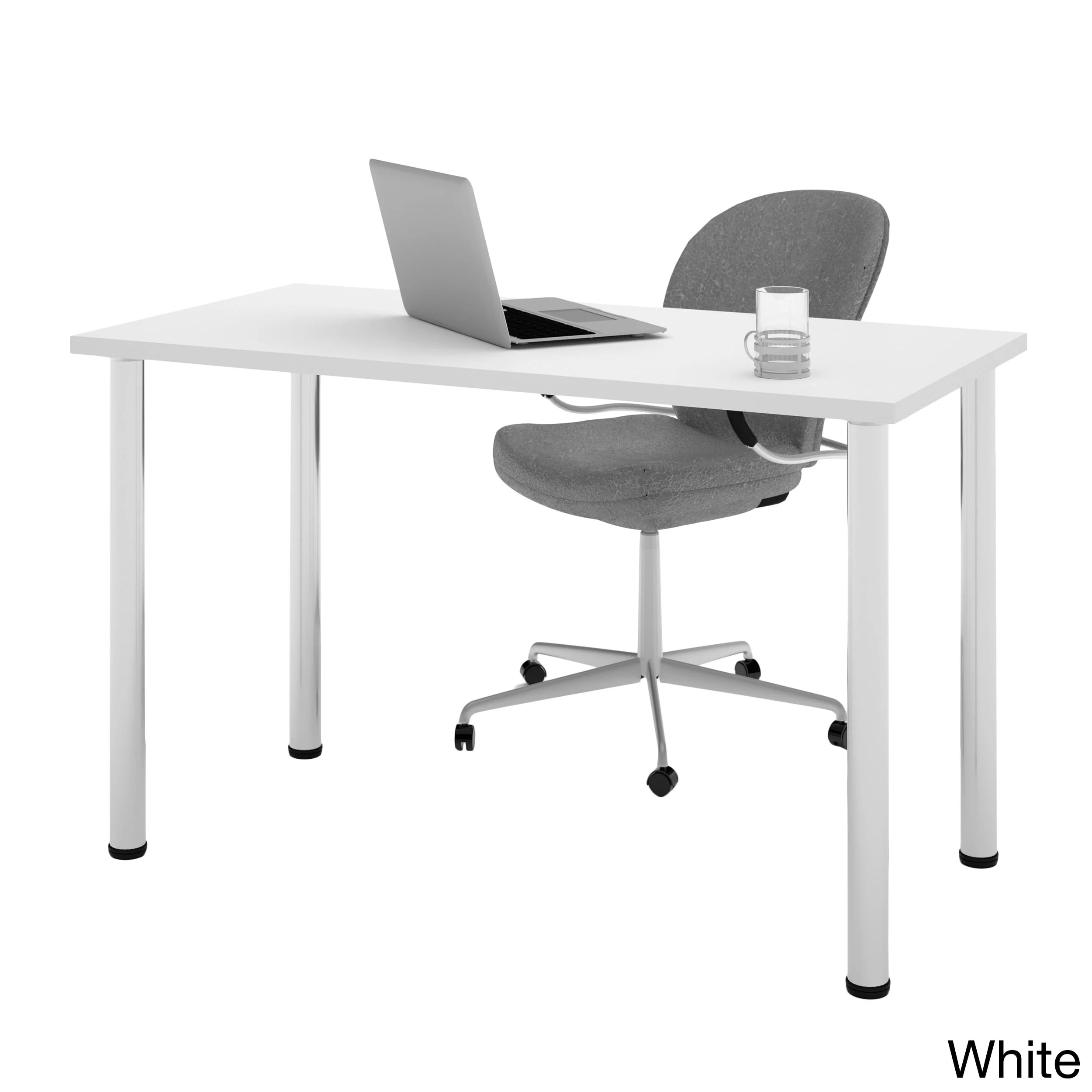 Bestar Table with Round Metal Legs