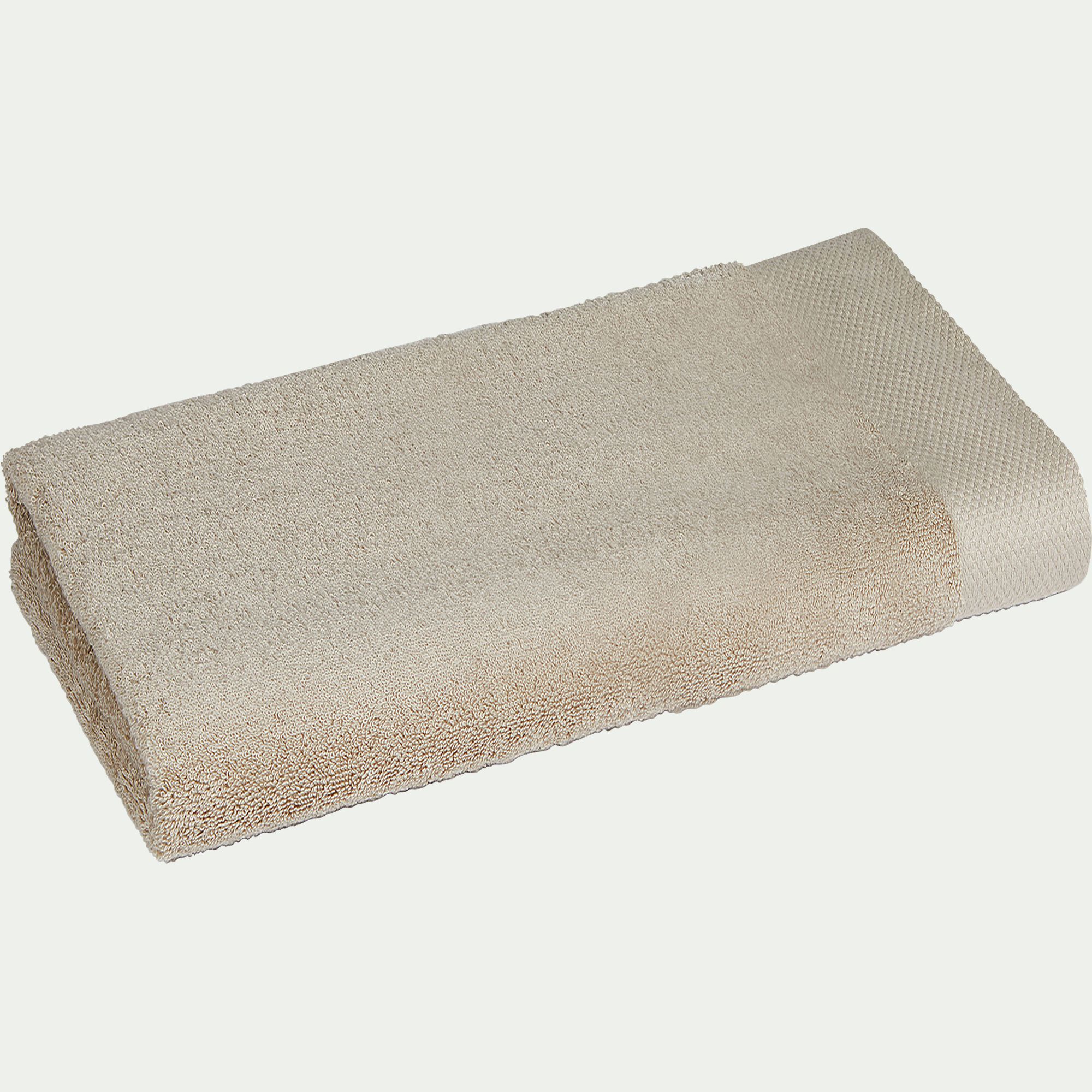 AZUR - Drap de douche en coton peigné - beige alpilles 70x140cm