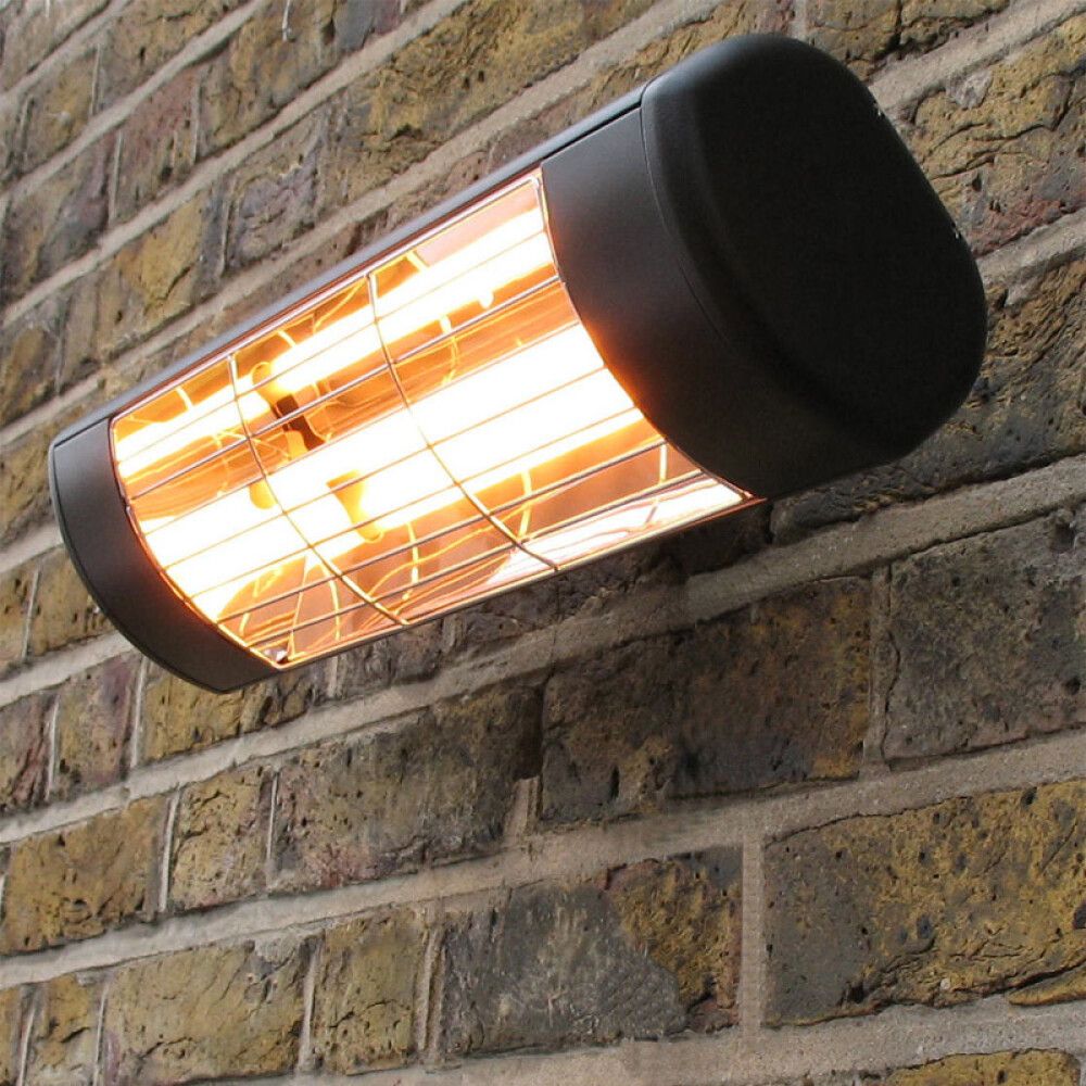 TERRASSEVARMER HEATLIGHT HLW20 QUARTZ 2000 W SVART