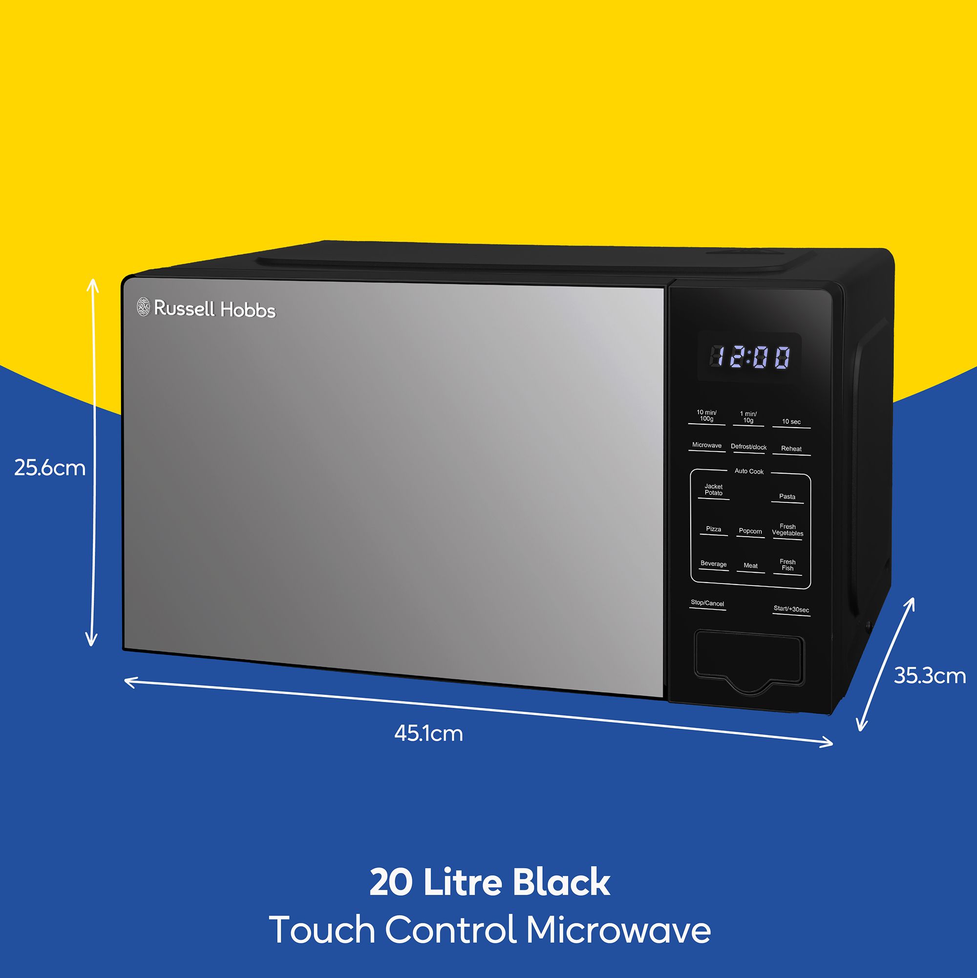 Russell Hobbs Digital Microwave 20 Litre 800W Touch Control RHMT2005