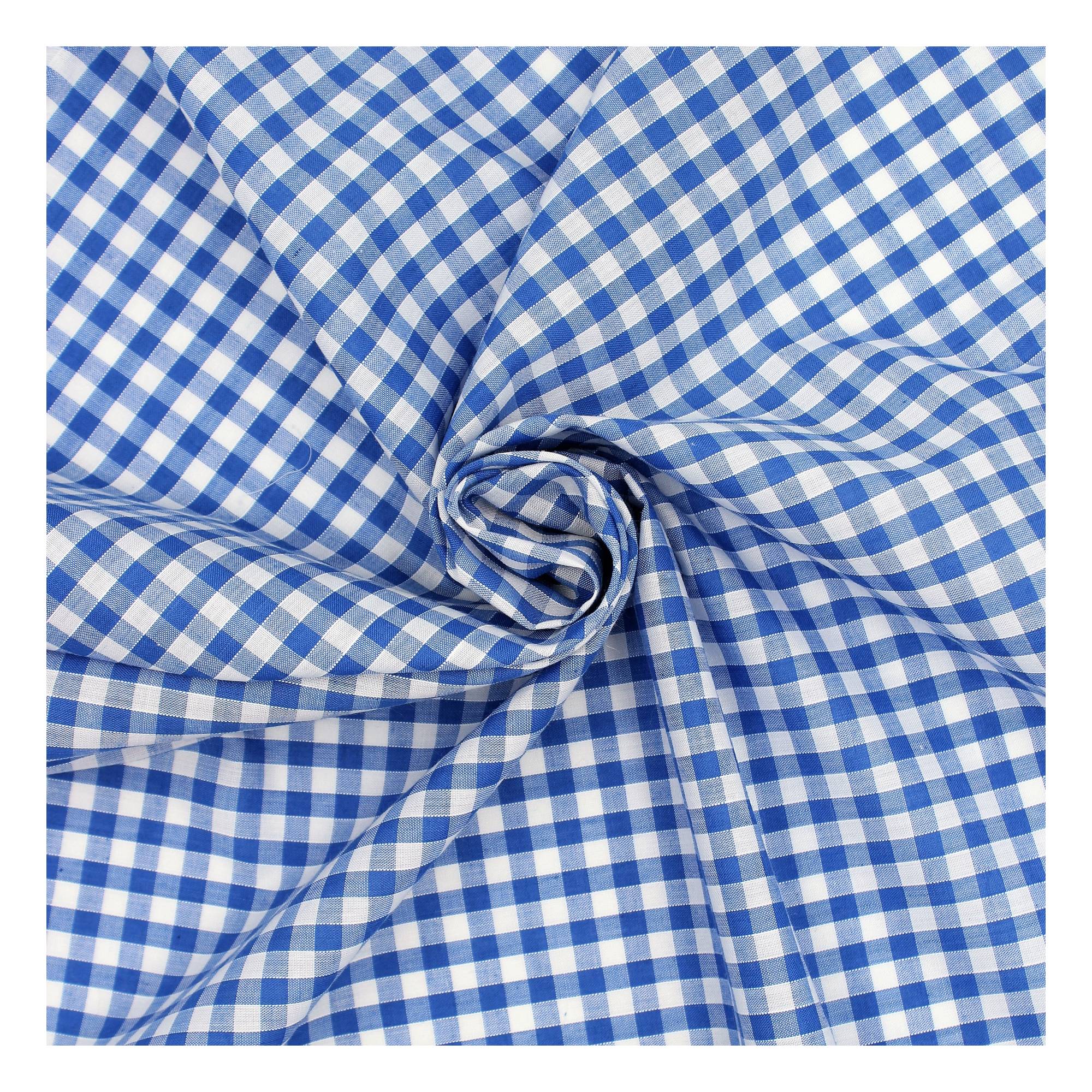 Sky 1/4 Gingham Fabric by the Metre