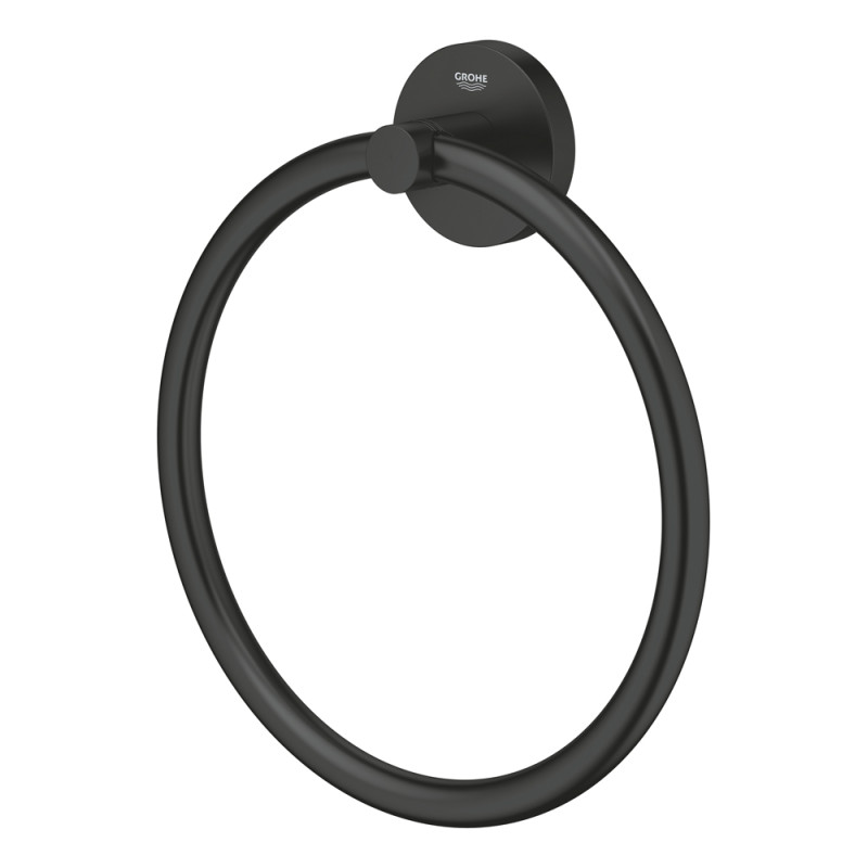 Porte-serviette anneau Start noir mat GROHE